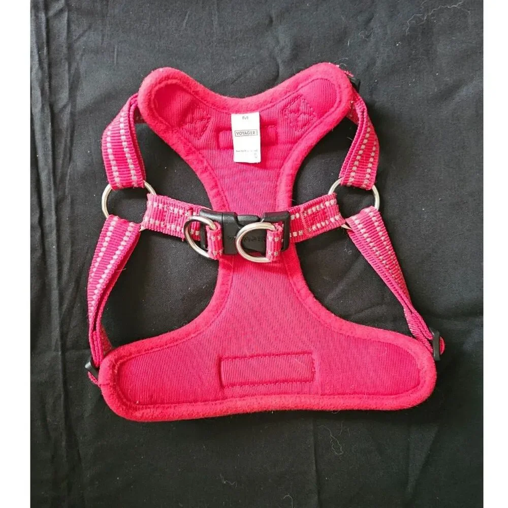 Voyager Step-in Flex Adjustable Reflective Dog Harness - Red, Medium